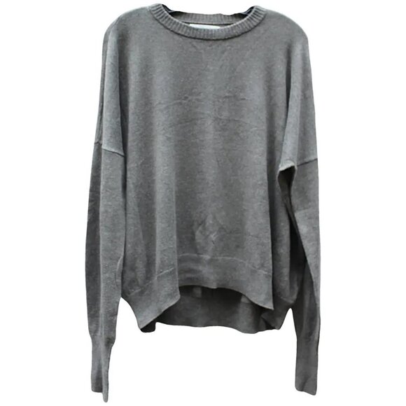 Apiece Apart - Cotton Cashmere Boxy Pullover Sweater, Khaki, Med fits XL - Picture 1 of 8
